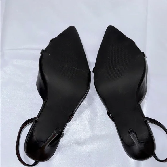 Shoe Dazzle Black Stiletto Heels with X-Strap Size 10 - Picture 8 of 11